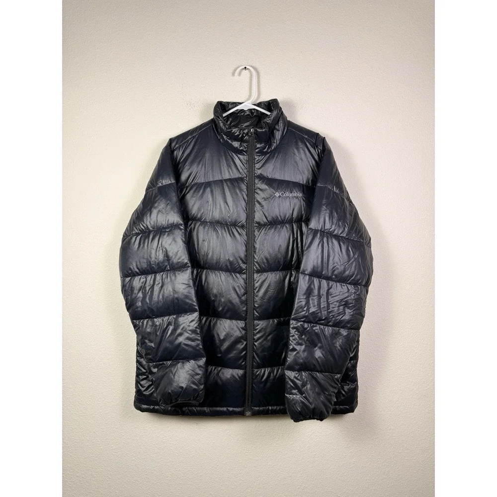 Columbia Puffer Jacket Mens L Turbo Down Omni-Heat 650 OTD Goose  Full Zip